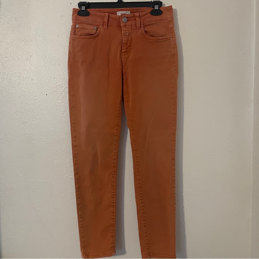 Closed Faded Orange Skinny Jeans Womens 26 Italy